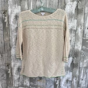 J.Jill knit cream sweater XS
